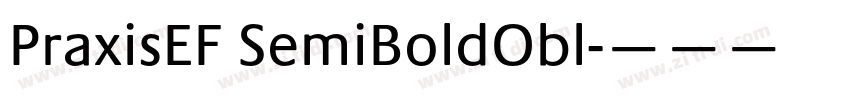PraxisEF SemiBoldObl字体转换